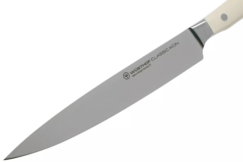 Couteau tranchelard Wüsthof Classic Ikon Blanc forgé 20cm