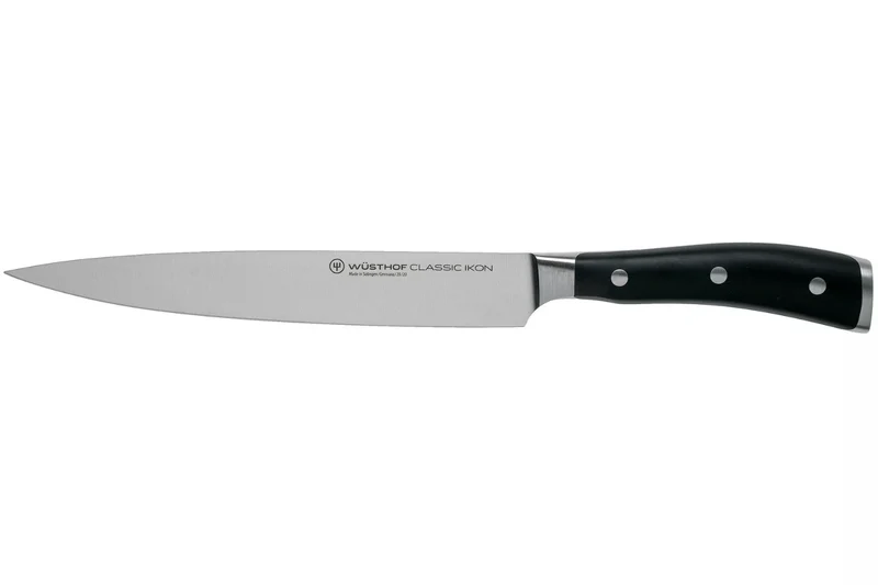 Coffret 3 couteaux Wüsthof Classic Ikon forgés - office 9cm + tranchelard 20cm + chef 20cm