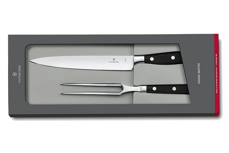 Coffret Victorinox Grand Maître couteau à découper + fourchette à viande forgés