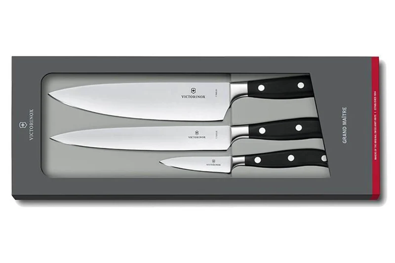 Coffret de 3 couteaux de cuisine forgés Victorinox Grand Maître