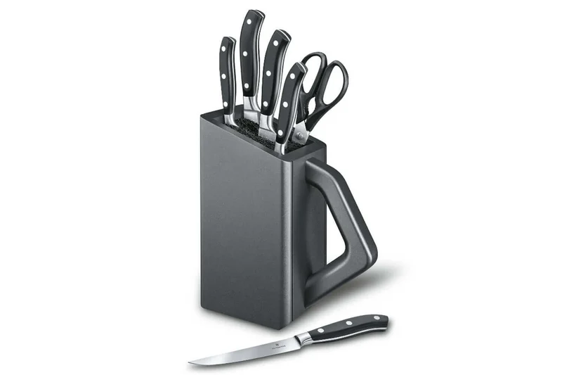 Bloc 5 couteaux de cuisine forgés Victorinox + ciseaux