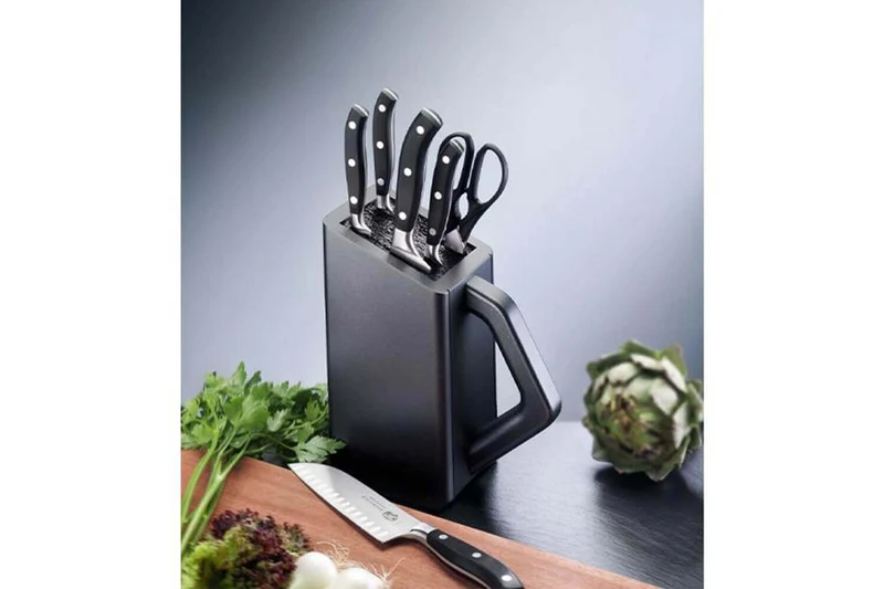 Bloc 5 couteaux de cuisine forgés Victorinox + ciseaux