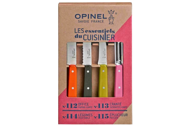 Coffret 4 couteaux Opinel Les Essentiels Fifties manches couleurs
