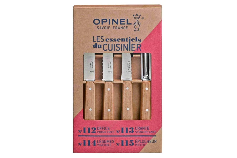 Coffret 4 couteaux Opinel Les Essentiels manche hêtre