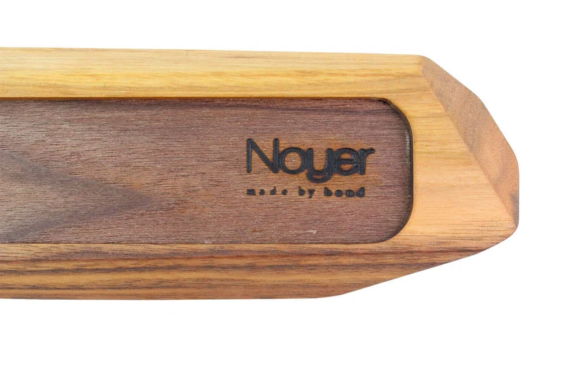 Barre magnétique artisanale haut de gamme Noyer 40cm pour 5 couteaux