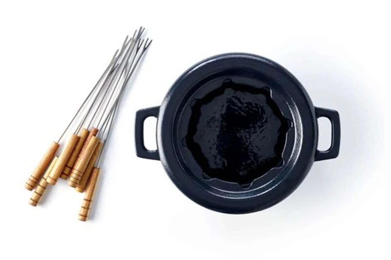 Service à fondue Beka Nori en fonte émaillée pour 8 personnes - Coloris noir