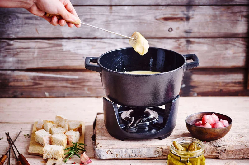 Service à fondue Beka Nori en fonte émaillée pour 8 personnes - Coloris noir
