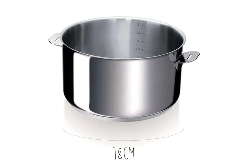 Set de 3 casseroles Beka Evolution en inox 16, 18 et 20cm - Poignée amovible incluse