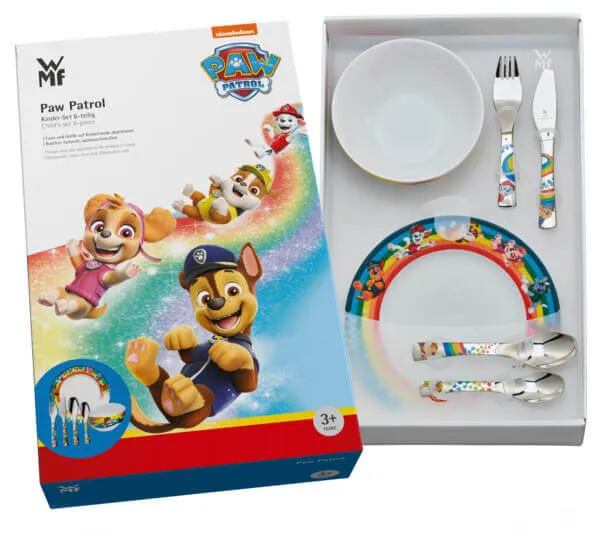 Coffret repas enfant WMF Pat'Patrouille acier inox 18/10 et porcelaine