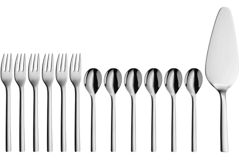 Service à gâteau WMF Nuova 13 pièces en acier inox 18/10 Cromargan