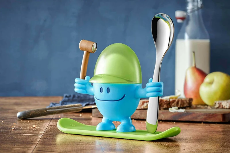 Coquetier enfant WMF McEgg bleu avec cuillère