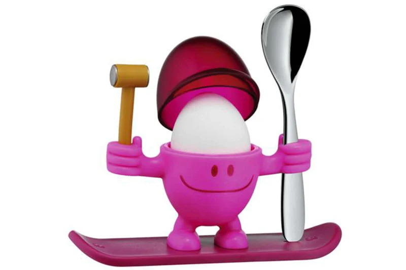 Coquetier enfant WMF McEgg rose avec cuillère