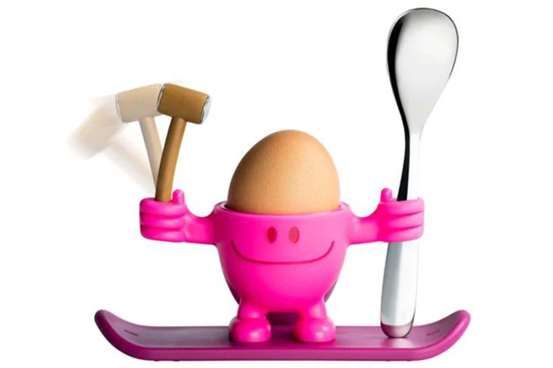 Coquetier enfant WMF McEgg rose avec cuillère