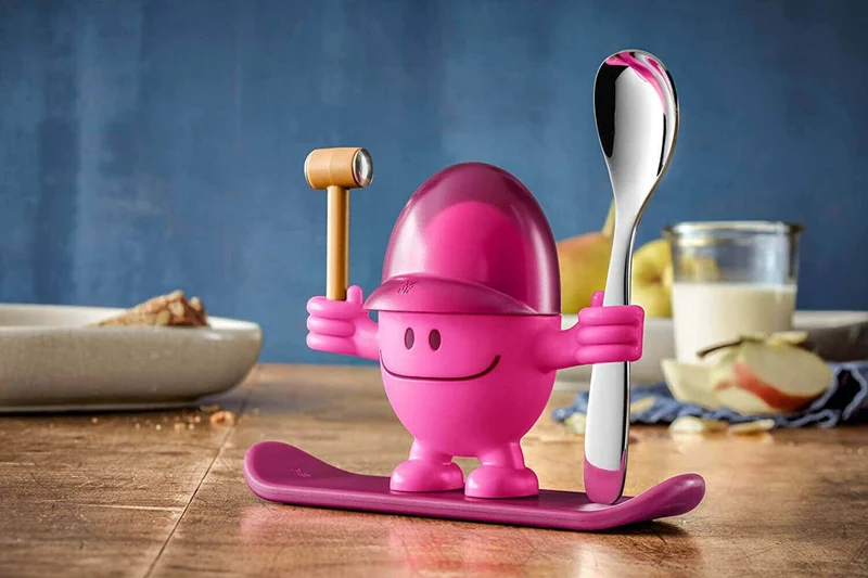 Coquetier enfant WMF McEgg rose avec cuillère