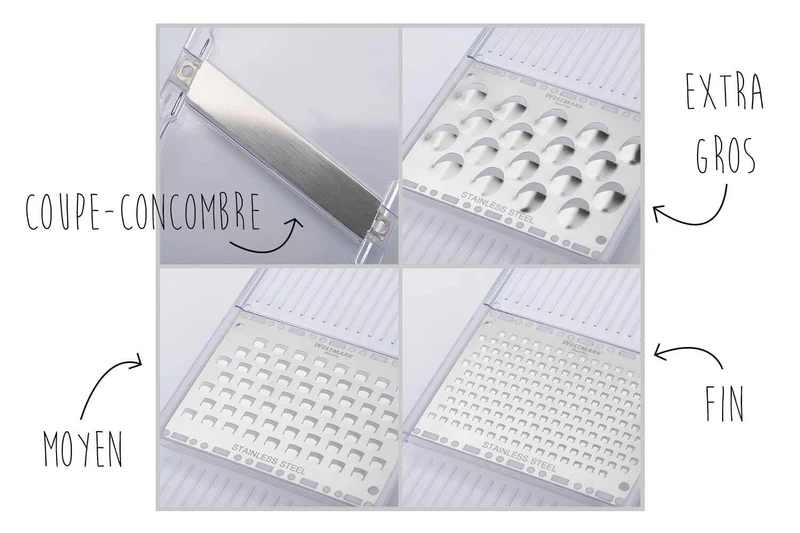 Râpe à réservoir Westmark Technicus Quadro 4 grilles