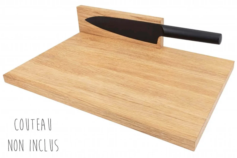 Planche à découper artisanale en bois de chêne Clap Design multifonction 37x24x2cm