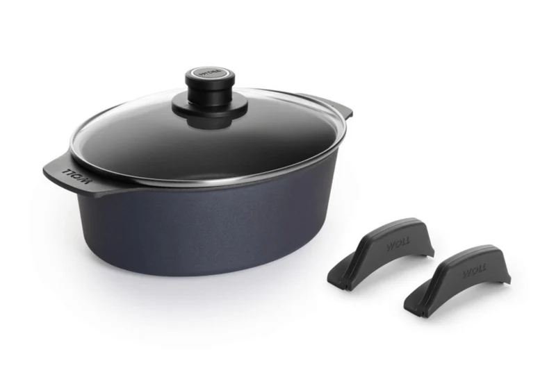 Cocotte ovale Woll Diamond Lite en fonte d'aluminium + anses amovibles polymère