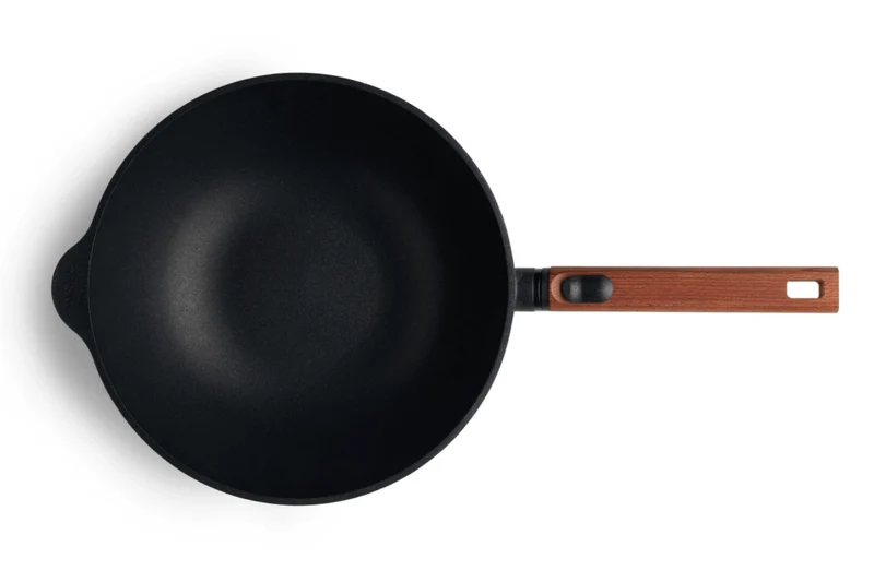 Wok Woll Diamond QXR Eco Logic en fonte d'aluminium manche amovible bois