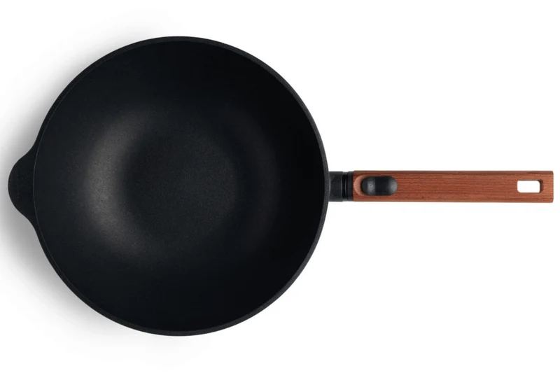 Wok Woll Diamond QXR Eco Logic en fonte d'aluminium manche amovible bois