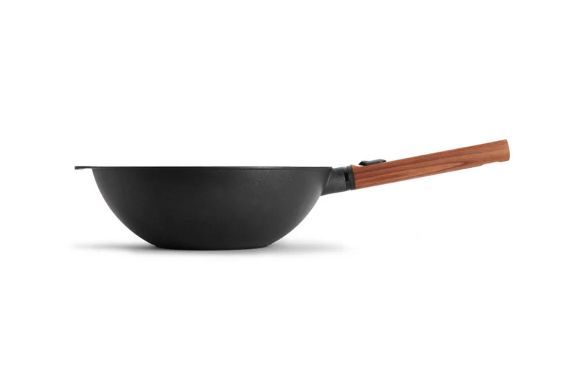 Wok Woll Diamond QXR Eco Logic en fonte d'aluminium manche amovible bois