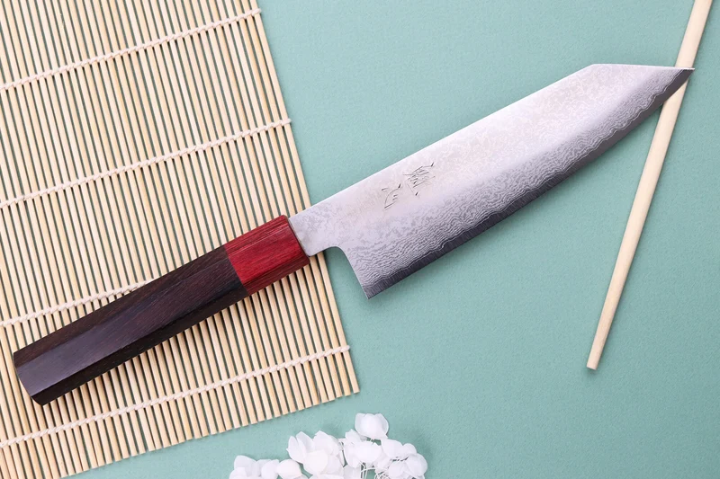 Couteau kiritsuke 17cm japonais artisanal Nakamura Kaishin Ginsan Damas