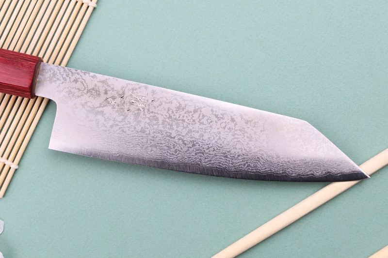 Couteau kiritsuke 17cm japonais artisanal Nakamura Kaishin Ginsan Damas