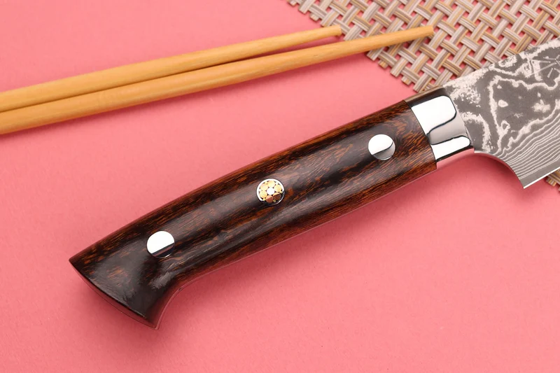 Couteau universel japonais Takeshi Saji R2 Damas Mosaïque 13cm