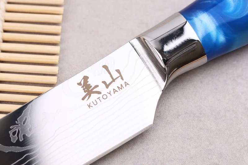 Couteau santoku 12cm Kutoyama Blue Wave