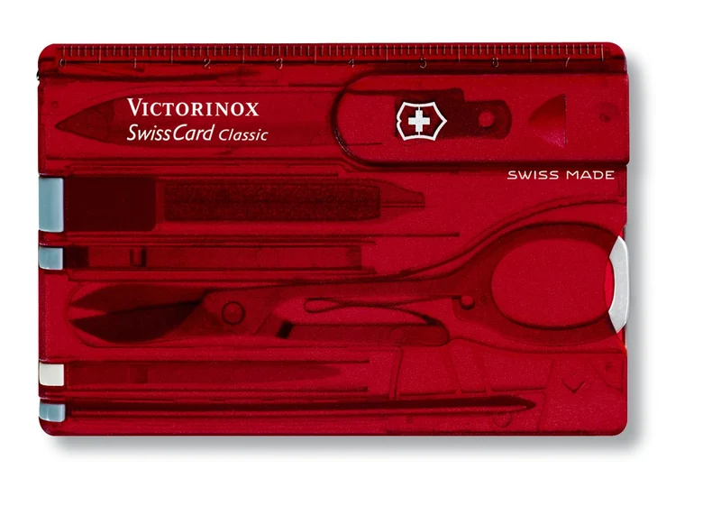Carte SwissCard Victorinox 7 pièces rouge