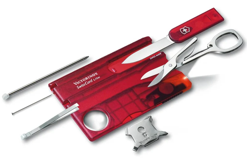 Carte SwissCard lite Victorinox 8 pièces rouge
