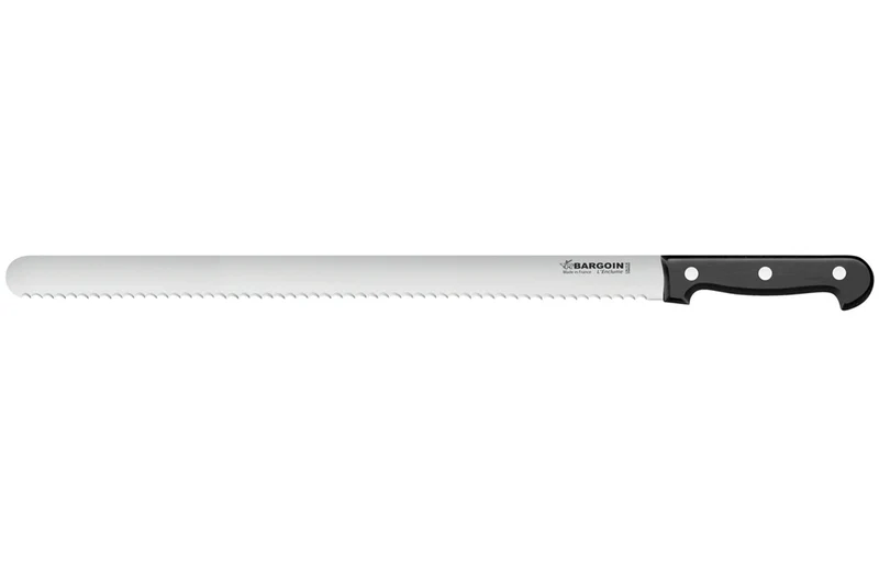 Couteau à génoise lame dentelée Bargoin - 38cm 4 rivets