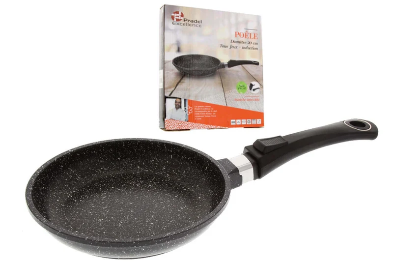 Poêle en fonte Pradel Excellence Premium 20cm façon pierre tous feux/ induction