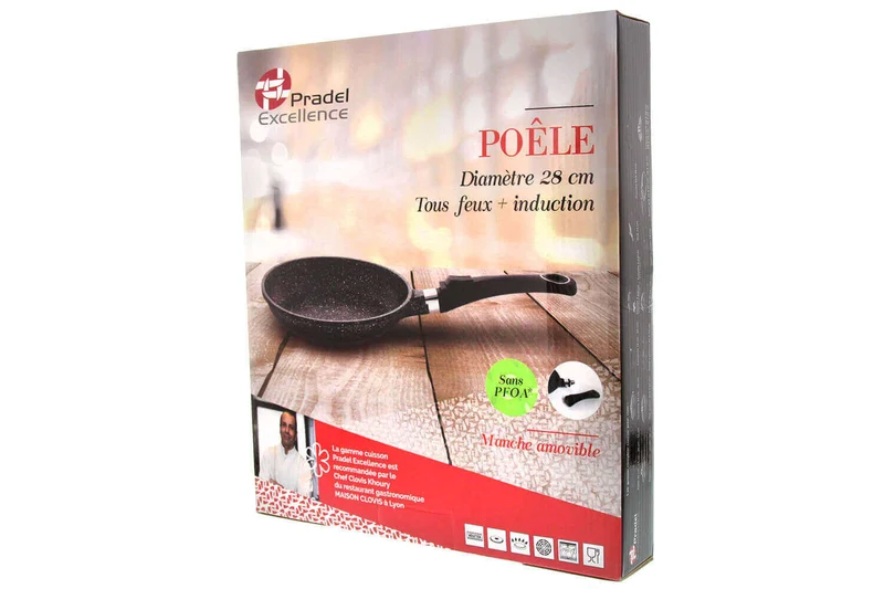 Poêle en fonte Pradel Excellence Premium 28cm façon pierre tous feux/ induction