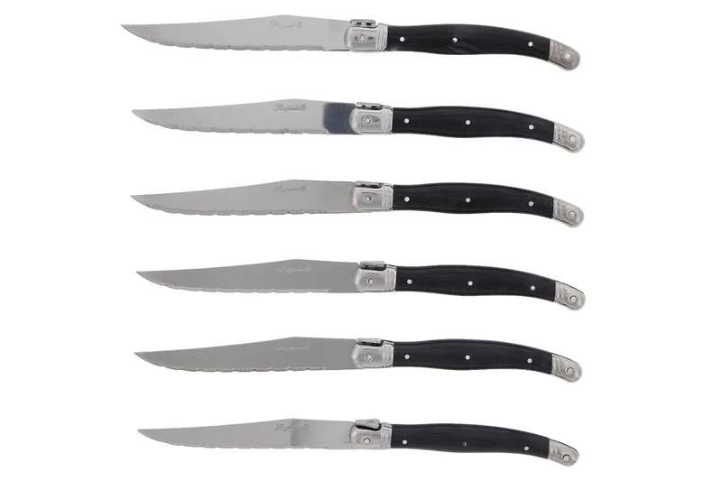 Coffret 6 couteaux de table Laguiole Postiche Gris