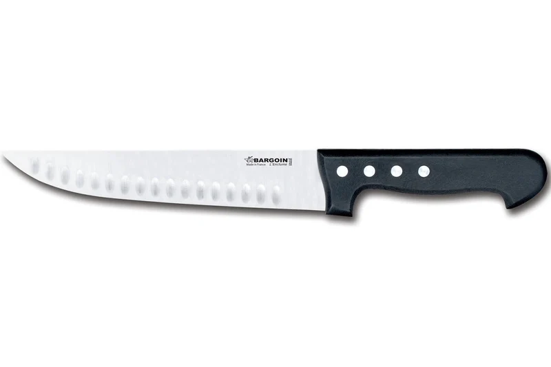 Couteau de boucher lame alvéolée 23cm Classic 4 rivets Bargoin