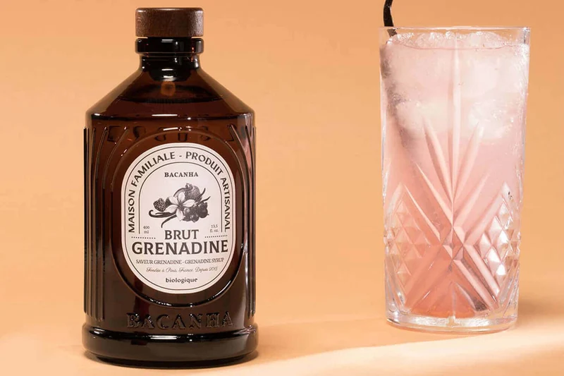 Sirop de grenadine brut artisanal Bacanha certifié biologique 40cl