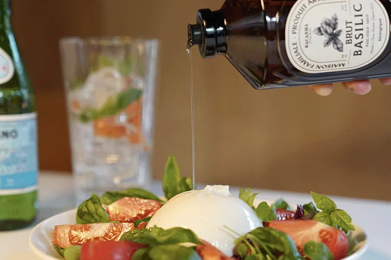 Sirop de basilic brut artisanal Bacanha certifié biologique 40cl