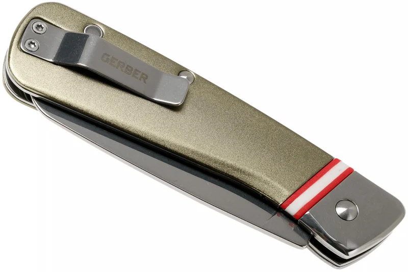 Couteau pliant Gerber Straightlace GE001663 manche en aluminium vert 10,1cm