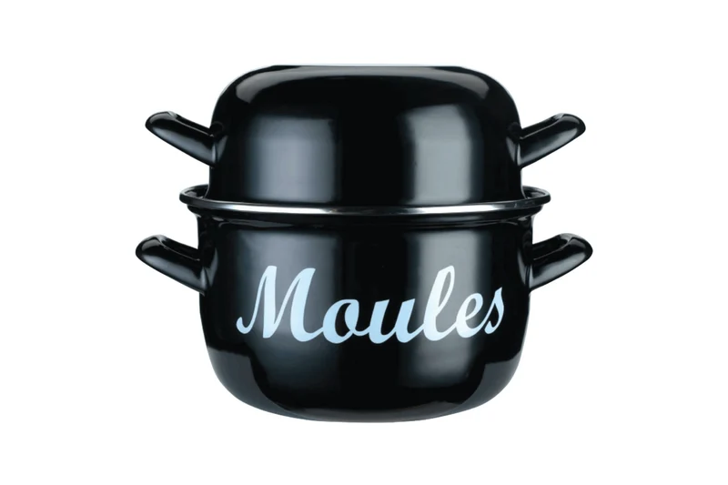 Marmite à moules KitchenCraft World of Flavors en acier émaillé