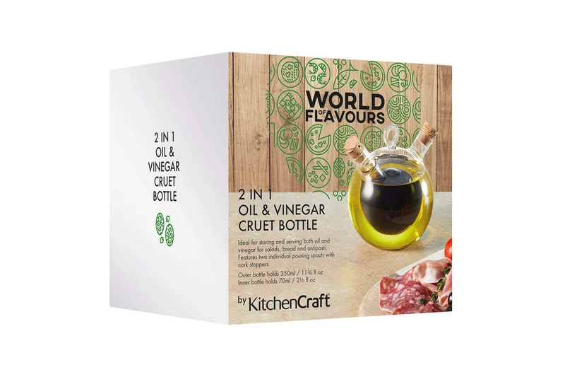 Bouteille huilier vinaigrier ronde 2 en 1 KitchenCraft