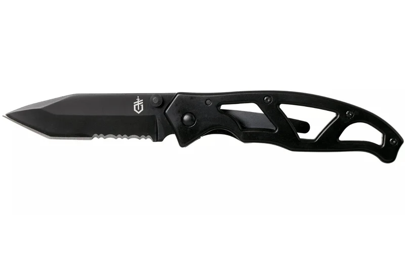 Couteau pliant Gerber Paraframe I Tanto GE003628 manche squelette en acier inox noir 10,5cm
