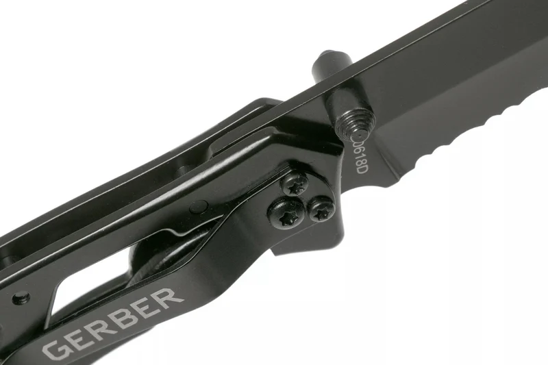Couteau pliant Gerber Paraframe I Tanto GE003628 manche squelette en acier inox noir 10,5cm