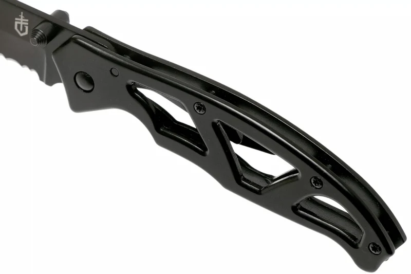 Couteau pliant Gerber Paraframe I Tanto GE003628 manche squelette en acier inox noir 10,5cm