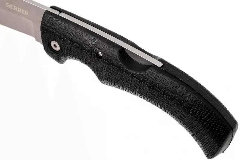 Couteau pliant Gerber Gator GE003660 manche en nylon/fibres de verre noir 12cm motif alligator + Étui