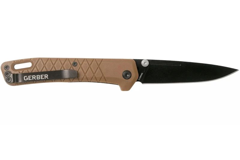 Couteau pliant Gerber Zilch GE001881 blackwashed manche en nylon/fibres de verre coyote 10,3cm