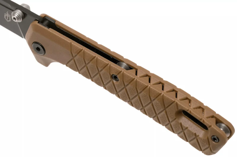 Couteau pliant Gerber Zilch GE001881 blackwashed manche en nylon/fibres de verre coyote 10,3cm