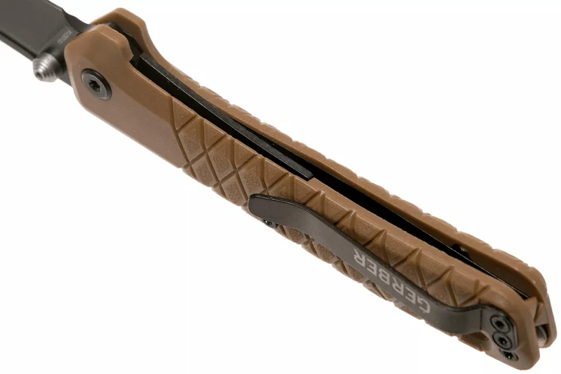 Couteau pliant Gerber Zilch GE001881 blackwashed manche en nylon/fibres de verre coyote 10,3cm
