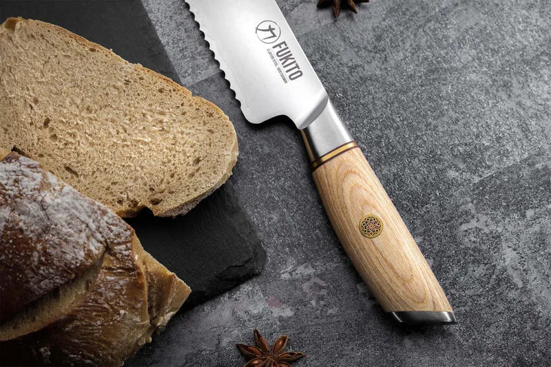 Couteau à pain Fukito Pakka San Mai 21cm