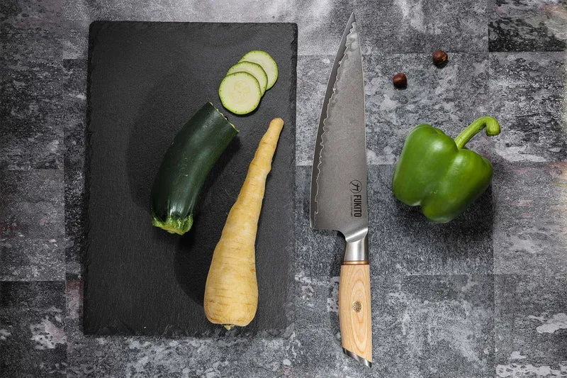 Couteau de chef Fukito Pakka San Mai 21cm