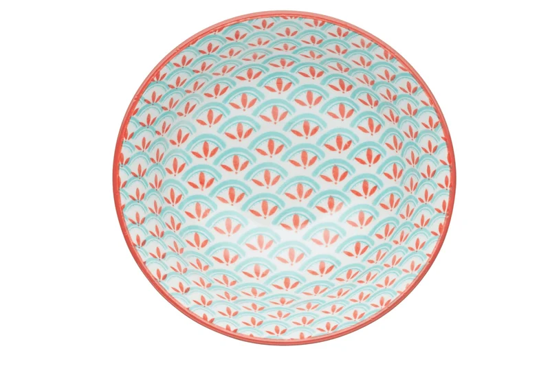 Bol en grès émaillé KitchenCraft motif géométrique vert